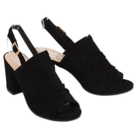 Sandales à talons noires JM5840N Negro le noir 2