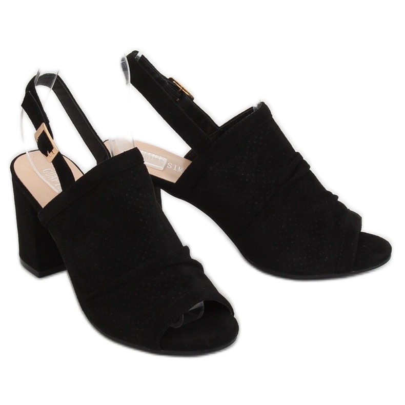 Sandales à talons noires JM5840N Negro 2