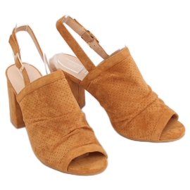 Sandales talons hauts camel JM5840N Camel brun 2