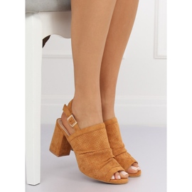 Sandales talons hauts camel JM5840N Camel brun 3