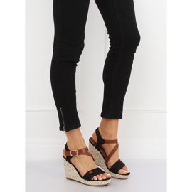 Noir BL-360 Sandales compensées noires 2