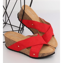 Rouge G1560 Chaussons compensés rouges 2 Rouge G1560 Chaussons compensés rouges 2