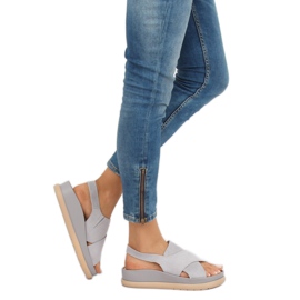 Sandales grises pour femmes G-202 Gris 1