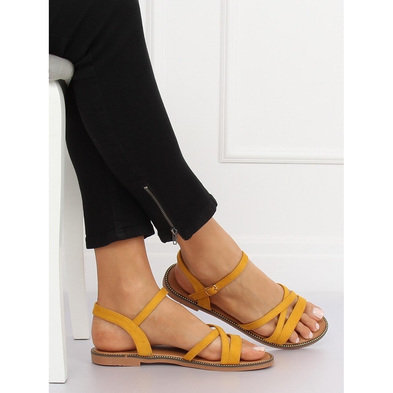 Sandales jaunes pour femmes S55 Jaune 1