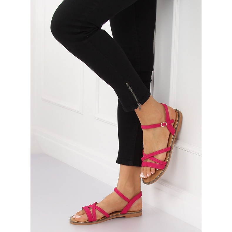Sandales fuchsia femme S55 Rosered 1