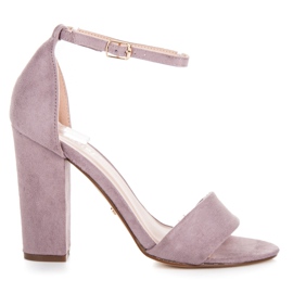 Seastar Sandales en daim sur un bar violet 3
