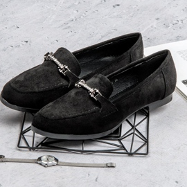 Balada Mocassins en daim noir le noir 5