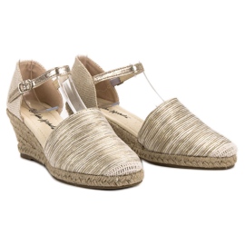 SHELOVET Espadrilles Compensées brun jaune 5
