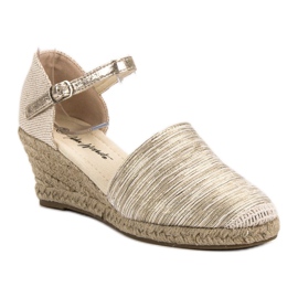 SHELOVET Espadrilles Compensées brun jaune 2
