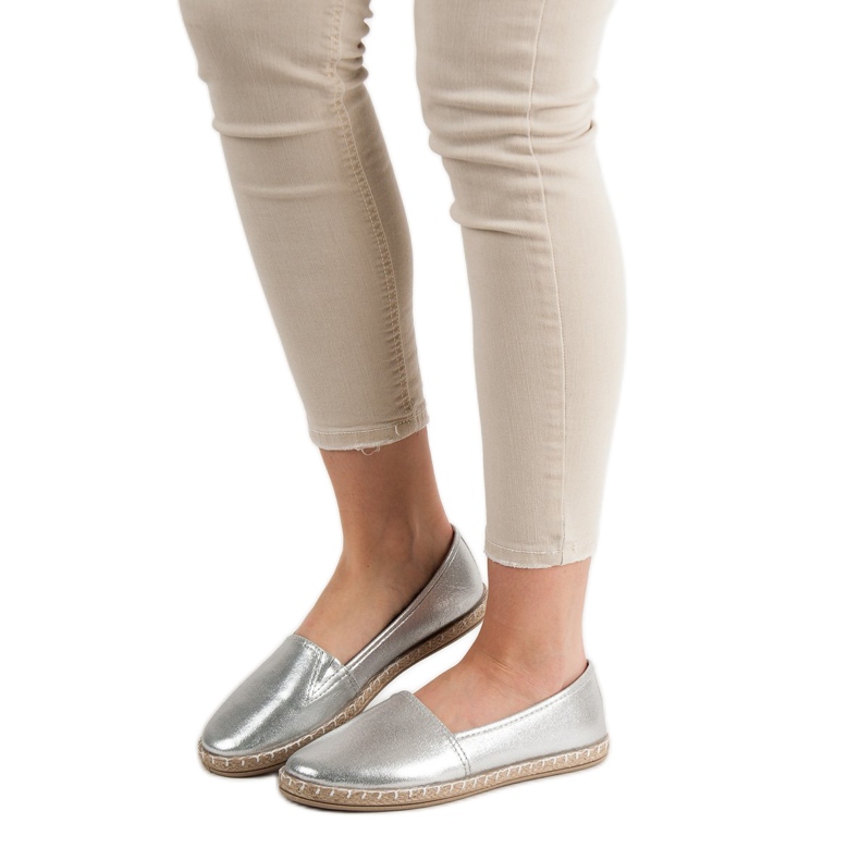 New Tlck Espadrilles en argent gris 1