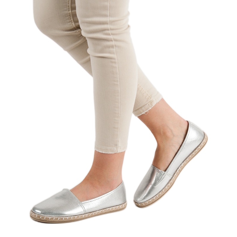 New Tlck Espadrilles en argent gris 2