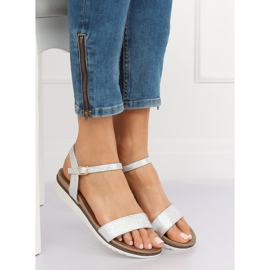 Sandales argentées pour femmes S18-33 Argent gris 1