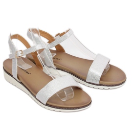 Sandales argentées pour femmes S18-33 Argent gris 2