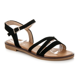 Ch. Creation Sandales en daim le noir 2