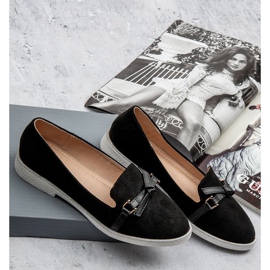 Emaks Mocassins en daim le noir 7