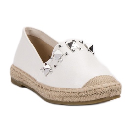 Janessa Espadrilles À Clous blanche 1