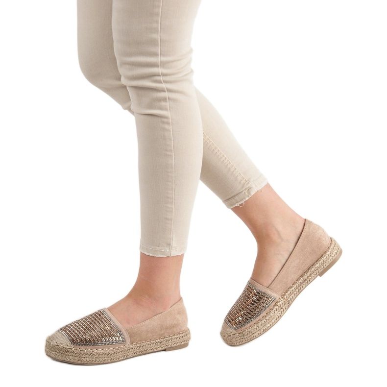 Vices Espadrilles Avec Étaux En Zircon Cubique brun 1