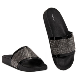 Chaussons VICES avec zircone cubique le noir 5