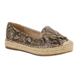 Espadrilles VICES à imprimé serpent brun multicolore 2