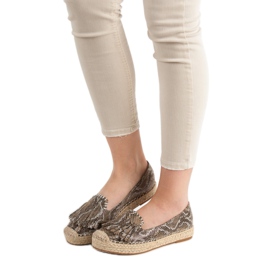 Espadrilles VICES à imprimé serpent brun multicolore 7