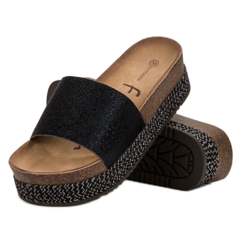 Goodin Pantoufles Sur La Plateforme noir 2