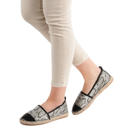 Vices Espadrilles Vinceza à imprimé serpent le noir gris multicolore 4