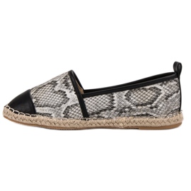 Vices Espadrilles Vinceza à imprimé serpent le noir gris multicolore 6