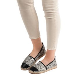 Vices Espadrilles Vinceza à imprimé serpent le noir gris multicolore 3