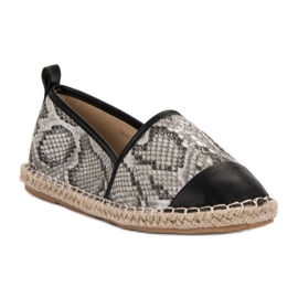 Vices Espadrilles Vinceza à imprimé serpent le noir gris multicolore 5
