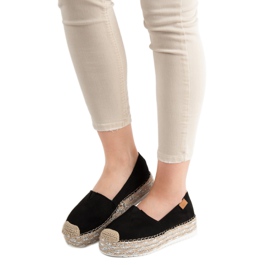 Forever Folie Espadrilles Noires Sur La Plateforme 2