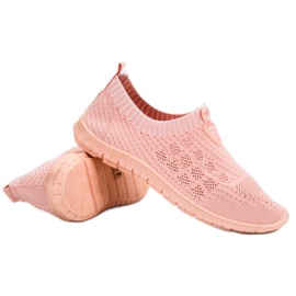 Renda Chaussures à enfiler pour femmes rose 1