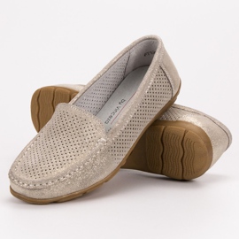 Mocassins en cuir VINCEZA jaune 5