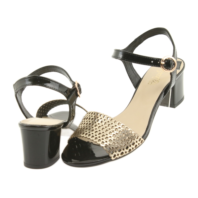 Espinto Sandales noir/or le noir jaune 4