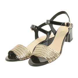 Espinto Sandales noir/or jaune 3