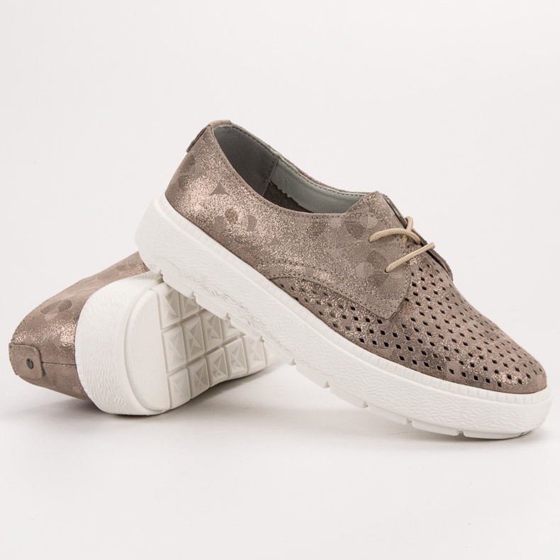 Goodin Chaussures en cuir léger multicolore jaune 2