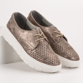 Goodin Chaussures en cuir léger multicolore jaune 5