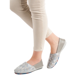 Goodin Chaussures à enfiler en cuir gris 2