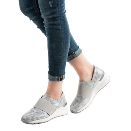 Goodin Chaussures en cuir à enfiler gris 2