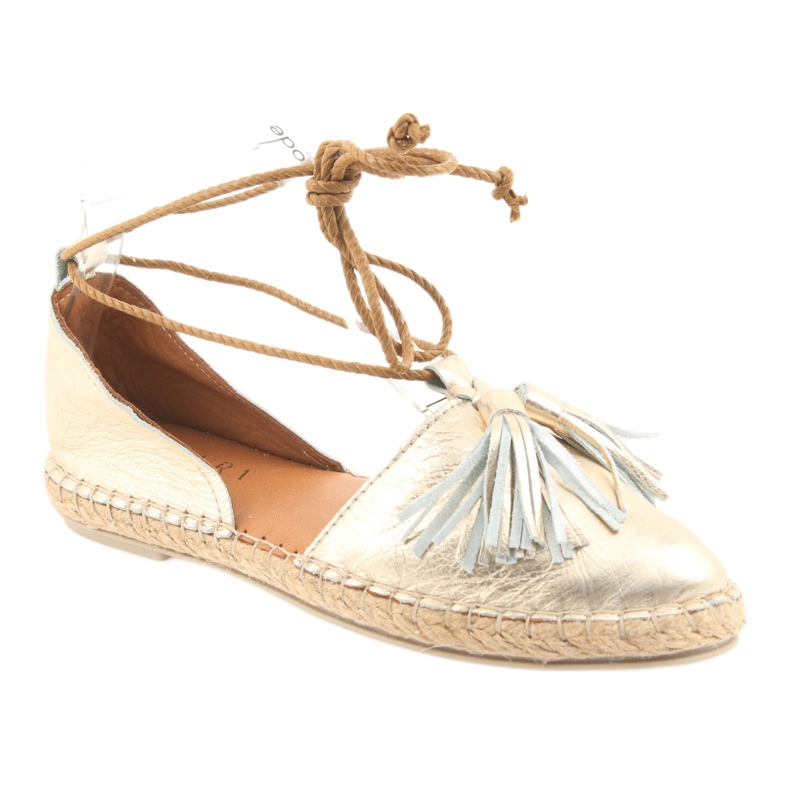 Espadrilles pour femmes, Badura, noué 4875 doré 1