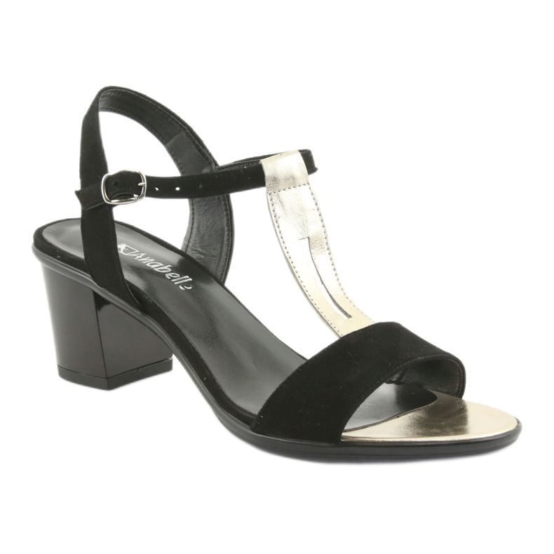Sandales femme Anabelle 1447 noir / or le noir jaune 1