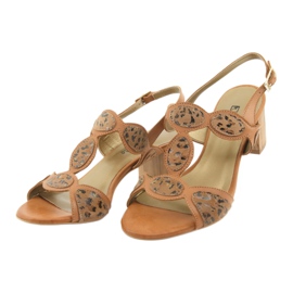 Sandales femme caramel / panthère Anabelle 1352 beige 3