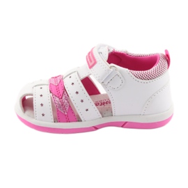 American Club sandales fille américaine DR18 blanc rose 2