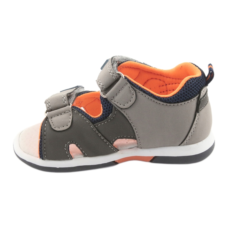 Sandales garçon American Club DR13 gris orange bleu marine 2