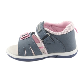 American Club Sandales fille papillon denim American DR19 bleu rose 2