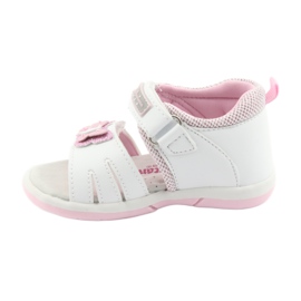 American Club Sandales fille papillon blanc American DR19 rose 2