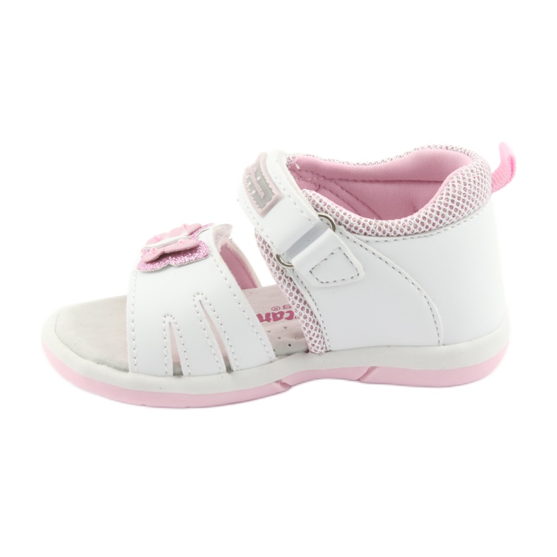 American Club Sandales fille papillon blanc American DR19 rose 2
