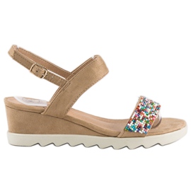 Kylie Sandales Avec Perles brun 1