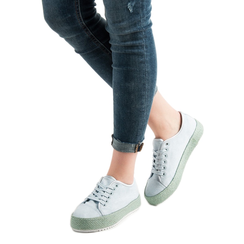 SHELOVET baskets espadrilles bleu 1