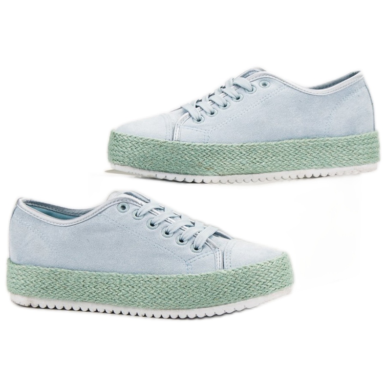 SHELOVET baskets espadrilles bleu 2