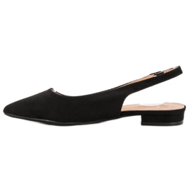 SHELOVET Ballerines en daim à la mode le noir 3